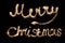 Merry Christmas . Inscription made sparklers