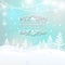 Merry Christmas Landscape, Christmas greeting card light vector background. Merry Christmas holidays wish design and