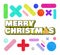 MERRY CHRISTMAS, Letter A of christmAs with Various Strips of Adhesive BANDAGE AID PLASTER