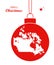 Merry Christmas Map Canada