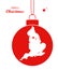 Merry Christmas Map England