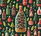 merry christmas, merry, easter seamless pattern, merry christmas pattern 2023, merry christmas 2023, merry christmas wallpaper