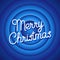 Merry Christmas Movie ending screen. Blue background vector