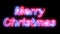 Merry Christmas Neon Glow Lettering Animation