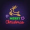 Merry christmas neon signboard