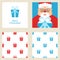 Merry Christmas and New year greeting card set.Includes holiday themed seamless patterns.