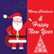 Merry Christmas and new year greetings, template, postcard, banner