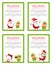 Merry Christmas New Year Poster Santa and Elf