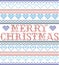 Merry Christmas Nordic style and inspired by Scandinavian cross stitch craft seamless Christmas pattern