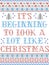 Merry Christmas Nordic style and inspired by Scandinavian cross stitch craft seamless Christmas pattern