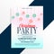 Merry christmas party poster design with snowflakes balls