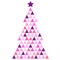 Merry Christmas pink Mosaic Tree