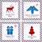 Merry Christmas postal stamps