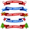 Merry Christmas Ribbons or Banners Set