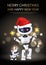 Merry Christmas Robot and Dog Vector Illustration