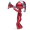 Merry Christmas Santa Claus hat man character megaphone