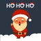 Merry christmas with santa claus says Ho Ho Ho, cute character