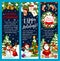 Merry Christmas, Santa gift vector greeting banner