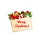 Merry Christmas snowman decoration vector icon