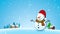 Merry Christmas Snowman Greeting card