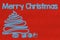 Merry Christmas stitched textile background