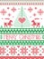 Merry Christmas Tall Scandinavian Printed Textile style and inspired by Norwegian Christmas and festive winter seamless pattern
