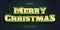 Merry Christmas Text in Bold Green Style with 3D Effect