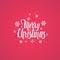 Merry Christmas text Calligraphic Lettering design card template.