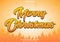 Merry christmas text effect in orange color