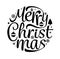 Merry Christmas text free hand design