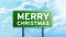 Merry Christmas text on a road sign