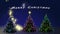 Merry christmas with trees animation