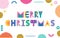 Merry Christmas. Trendy geometric font in memphis style