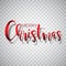 Merry Christmas Typography illustration on a transparent background. Vector logo, emblems, text design for greeting