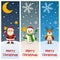 Merry Christmas Vertical Banners