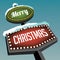 Merry Christmas Vintage Christmas Road sign