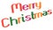 Merry Christmas Word 3D Rendered Text With Fairy Font Illustration Colored With Tetrad Colors 6 Degrees
