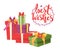 Merry Christmas Wrapped Xmas Presents Boxes Icons