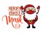 Merry Christmask Christmas Mask with Santa Claus - Awareness lettering phrase.