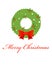 Merry christmass with christmas wreath poster