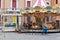 Merry-go-round carousel on town square