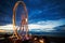 Merry-go-round at night (motion blur of lights)