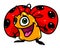 Merry ladybug insect cartoon