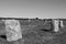 Merry Maidens Stone Circle In Monochrome, Cornwall, UK