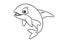 Merry orca illustration coloring pages