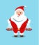 Merry Santa Claus. Kind, bearded hero. Christmas old man in a re