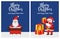 Merry Xmas Happy New Year Posters Santa Chimney