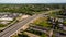 The Mersey Gateway bridge connecting Runcorn