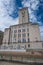 Mersey tunnel building St Georges Dock Liverpool July 2020
