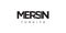 Mersin in the Turkey emblem. The design features a geometric style, vector illustration with bold typography in a modern font. The